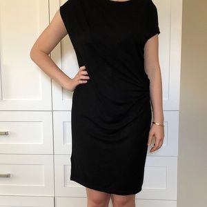 All Saints black casual cinched dress